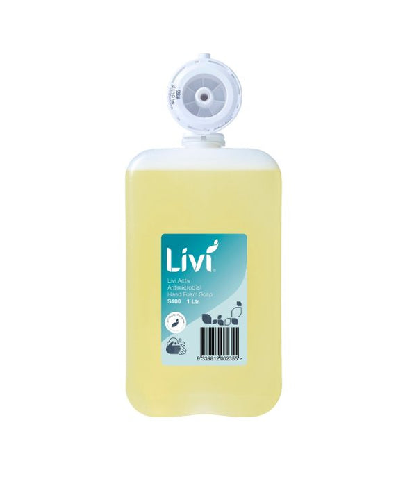 Livi Activ Antimicrobial Foam Hand Soap Pod 1 Litre 6 Pods/CTN