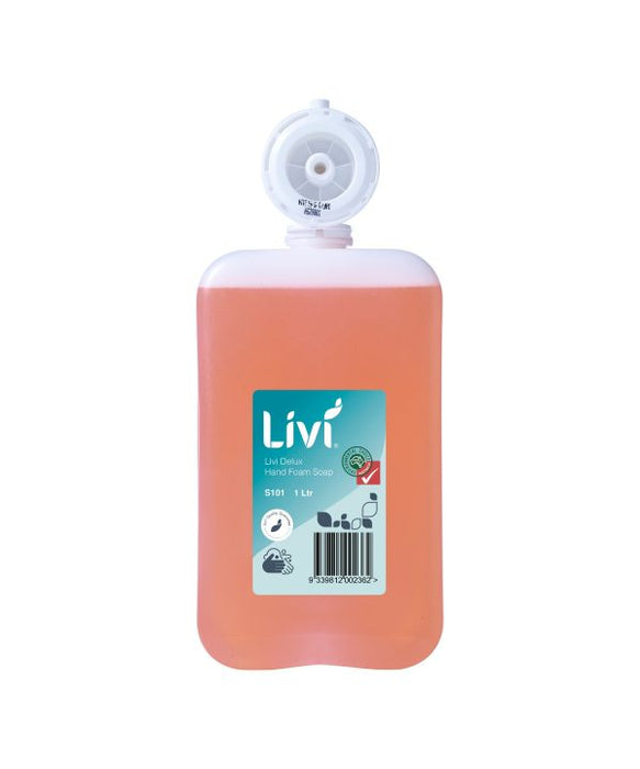 Livi Delux Foam Hand Soap Pod 1 Litre 6 Pods/CTN