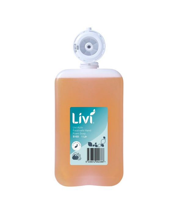 Livi Activ Food-Safe Foam Hand Soap Pod 1 Litre 6 Pods/CTN