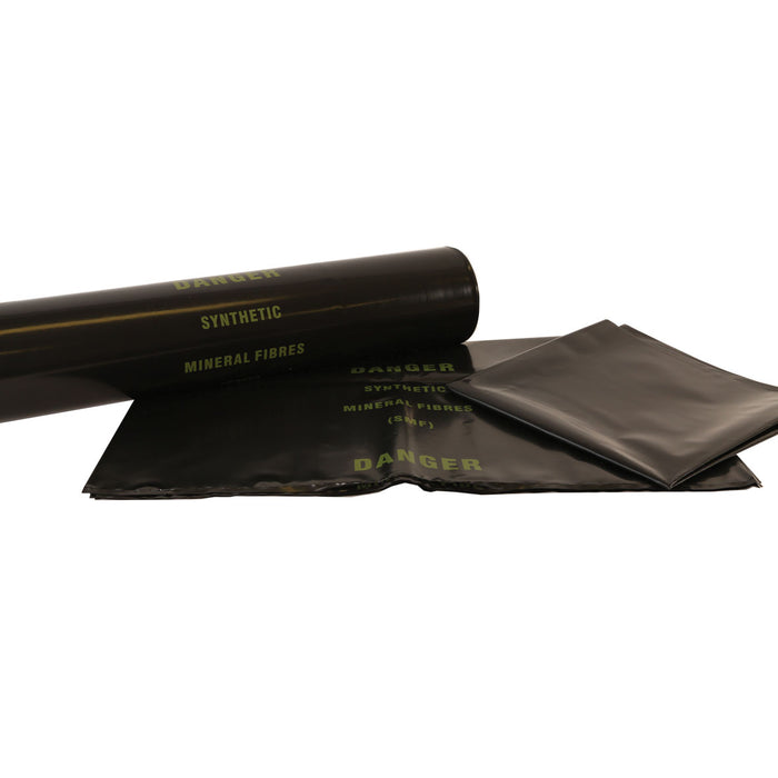 Printed Black Synthetic Mineral Fibre Bags 900mm x 1200mm 200um Roll