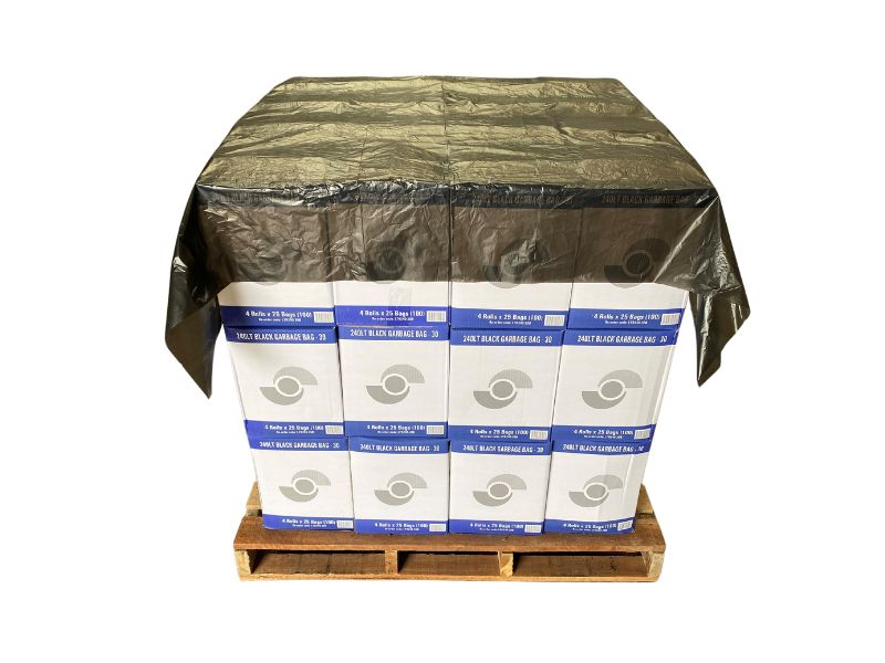 WA ONLY Black Perforated HDPE Pallet Top Cover 840/1680mm x 1680mm 20um