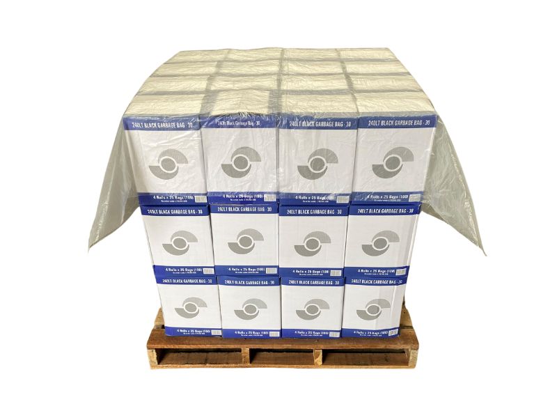 WA ONLY Clear Perforated HDPE Pallet Top Cover 840/1680mm x 1680mm 20um