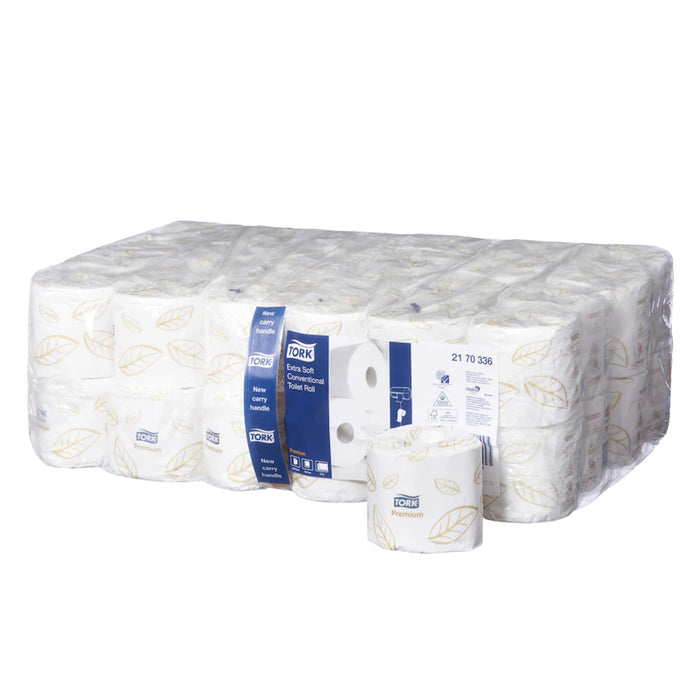 Tork Extra Soft Conventional Toilet Roll - White - T4 280 sheets x 48 Rolls/Carton