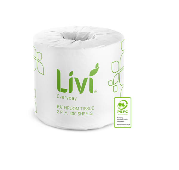 Livi Everyday/Basics Toilet Tissue 2 Ply 400 Sheets/ROLL 48 Rolls/CTN