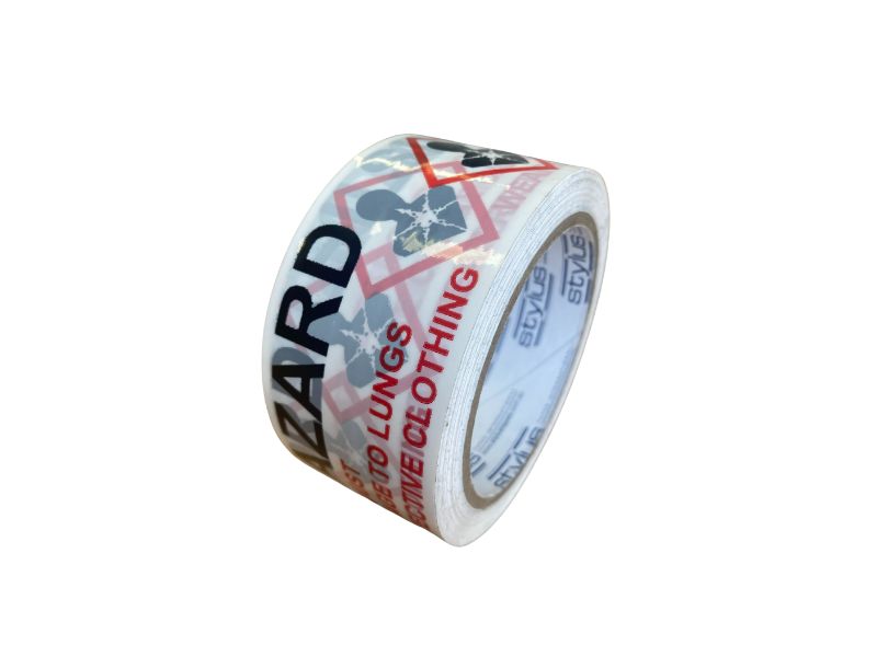 Adhesive RCSD Silica Dust Hazard Tape 48mm x 66m