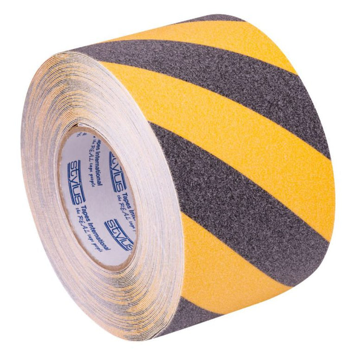 Anti Slip Yellow/Black Stripe Tape 100mm