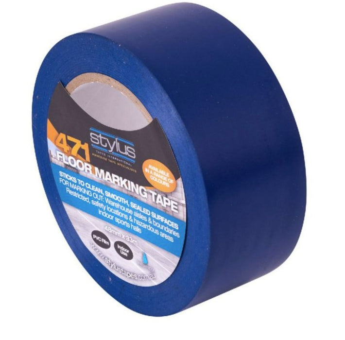 PVC Indoor Floor Tape Blue 48mm