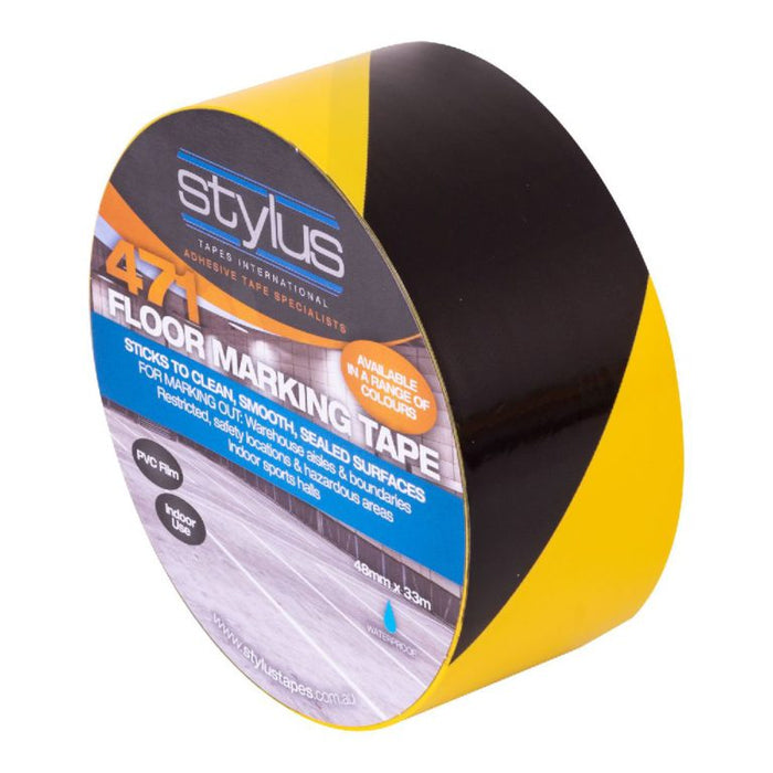 PVC Safety Marking Yellow/Black 48mm