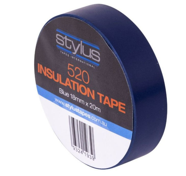 Stylus Electrical Insulation Tape Blue 18mm