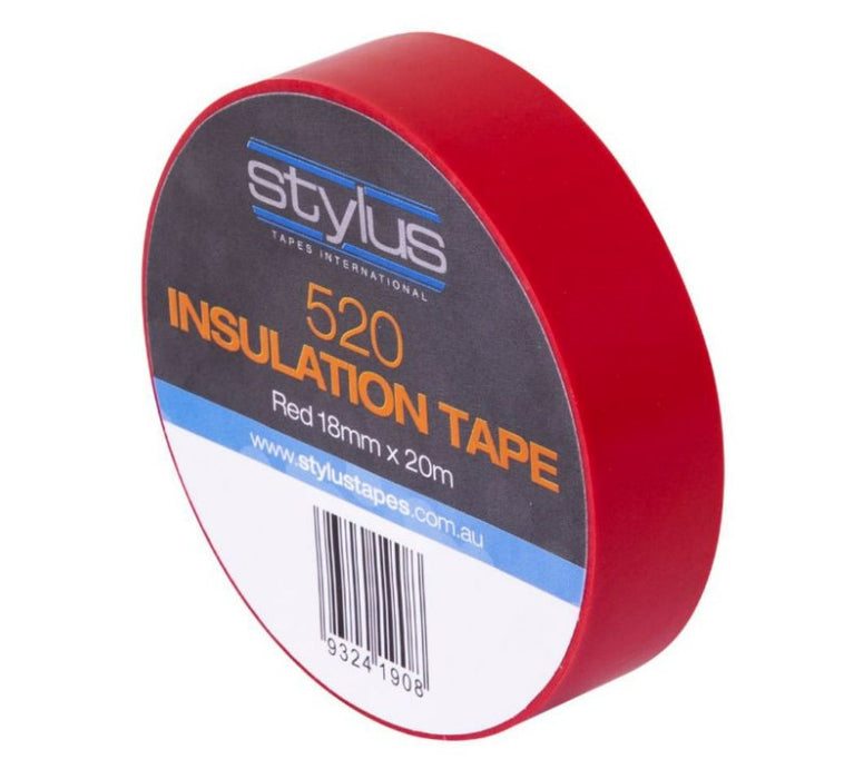 Stylus Electrical Insulation Tape Red 18mm