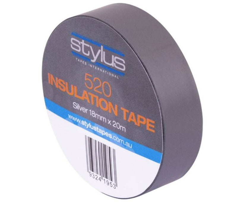 Stylus Electrical Insulation Tape Silver 18mm
