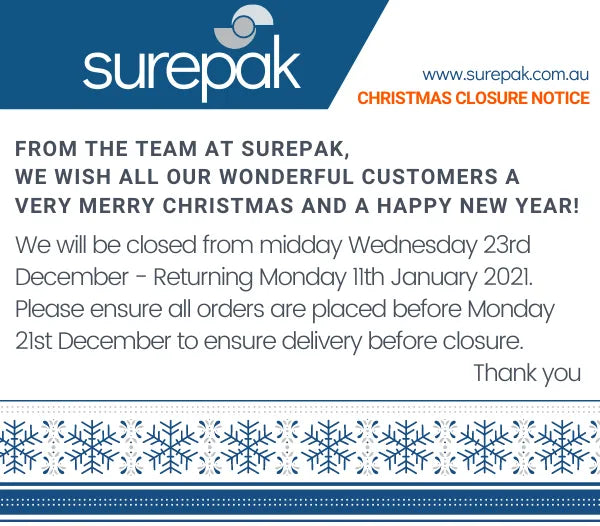Christmas Closure Notice 2020
