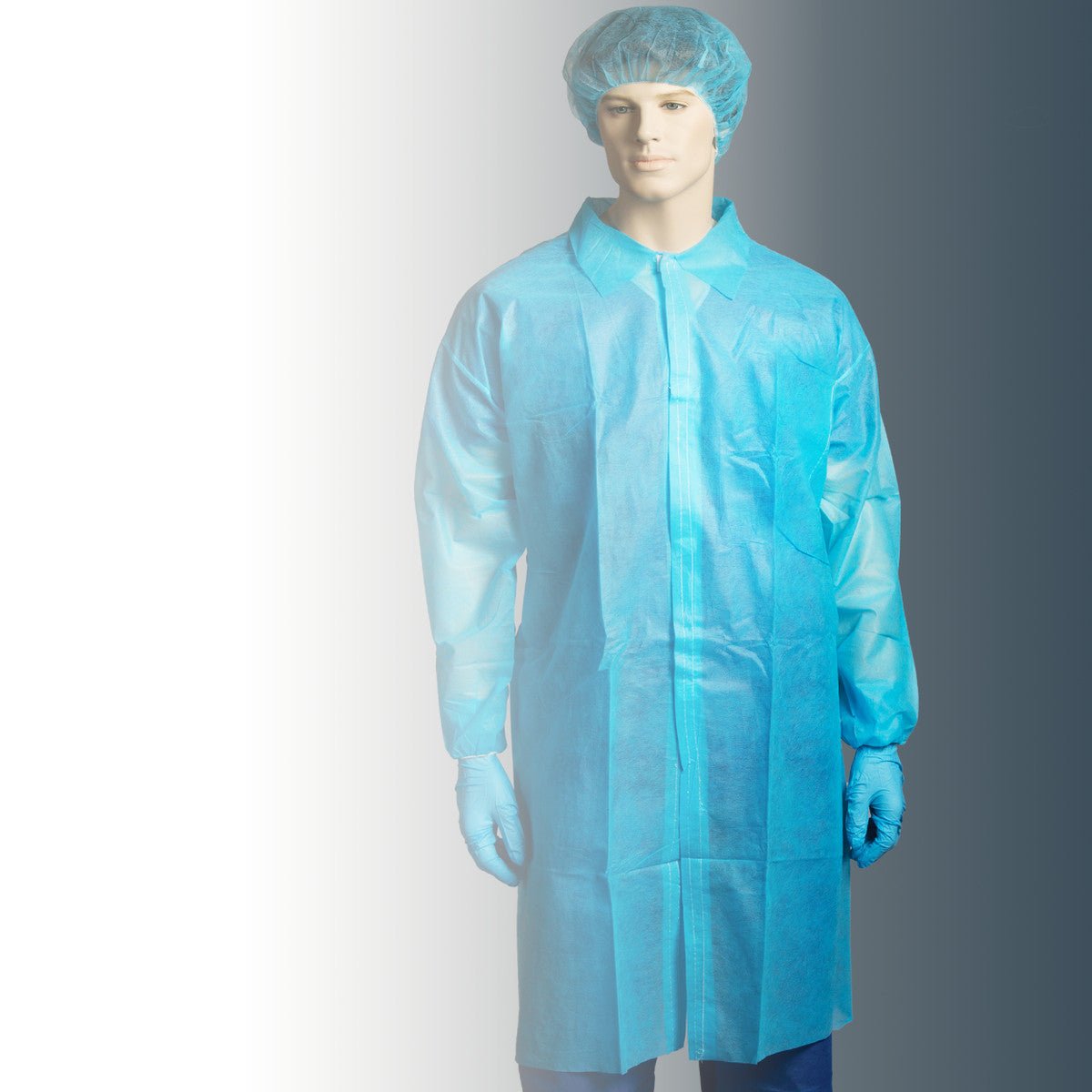 Blue Lab Coats 40GSM Velcro Fastner Large - Premium Quality Australia ...