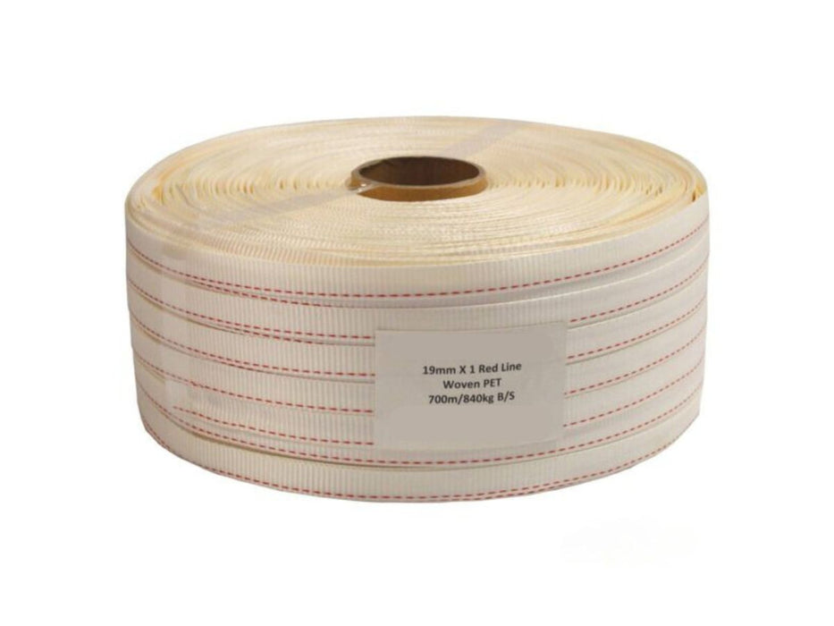 1 Red Line Standard Duty Woven Polyester Strapping  840kg Break Load 19mm x 700m