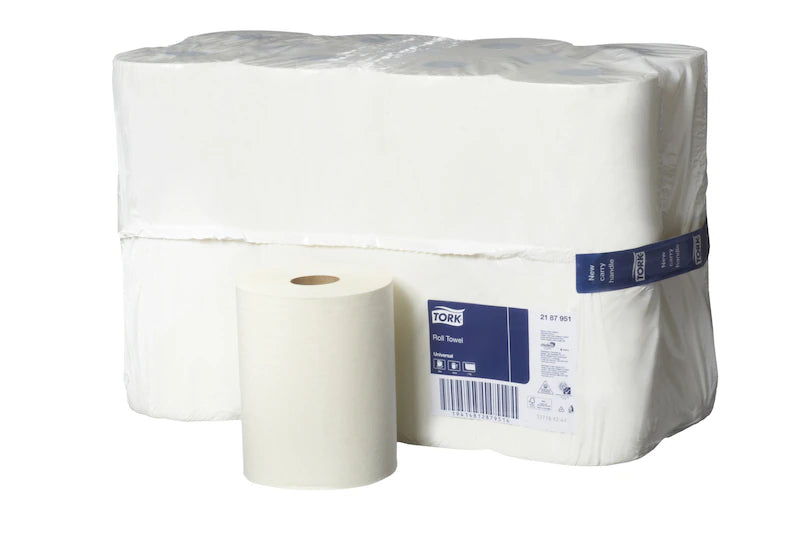 Tork Roll Towel - 1 PLY 90m x 18cm 16 x Rolls/Ctn 24 Cases/Pallet