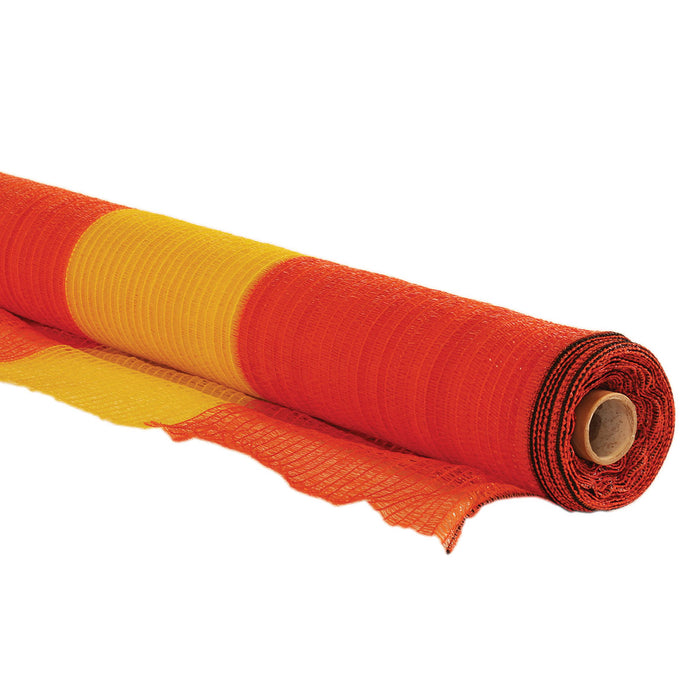 Yellow/Orange Safety Scaffolding Mesh 91.5cm x 50m