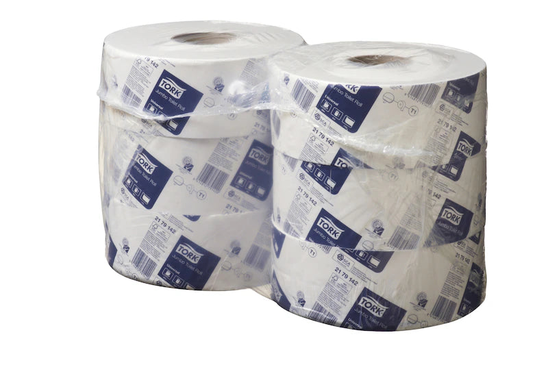 Tork Jumbo Toilet Roll 1PLY - White - T1 600 metres x 6 Rolls/Carton