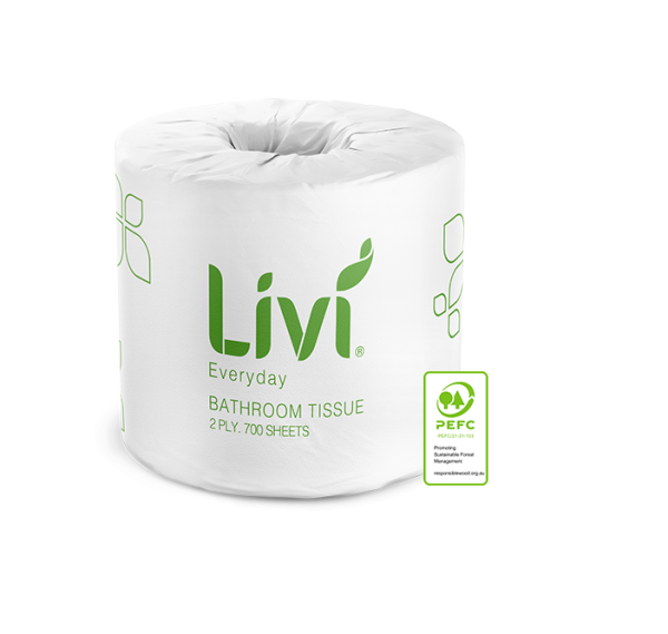 Livi Basics Toilet Tissue 2 Ply 700 Sheets/ROLL 48 Rolls/CTN
