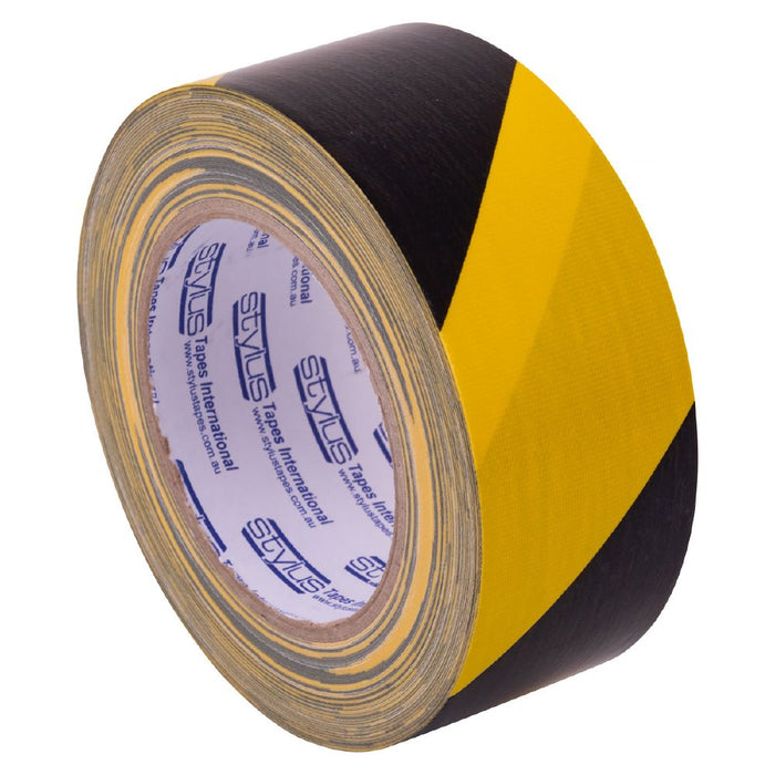 Stylus Hazard Cloth Tape Black/Yellow 48mm
