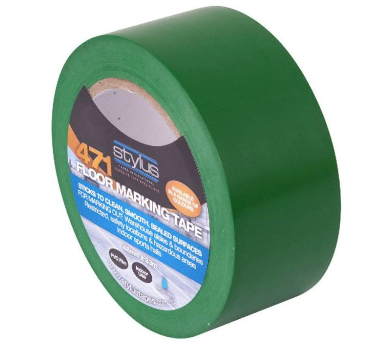 PVC Indoor Floor Tape Green 48mm