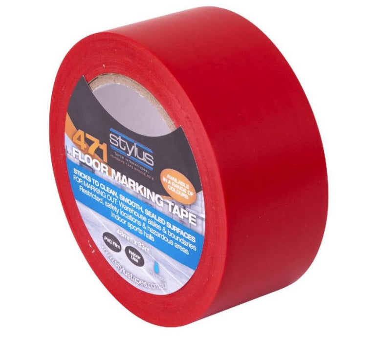 PVC Indoor Floor Tape Red 48mm