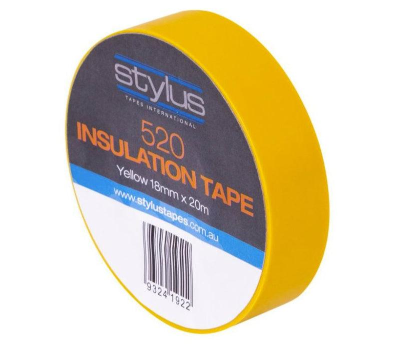 Stylus Electrical Insulation Tape Yellow 18mm