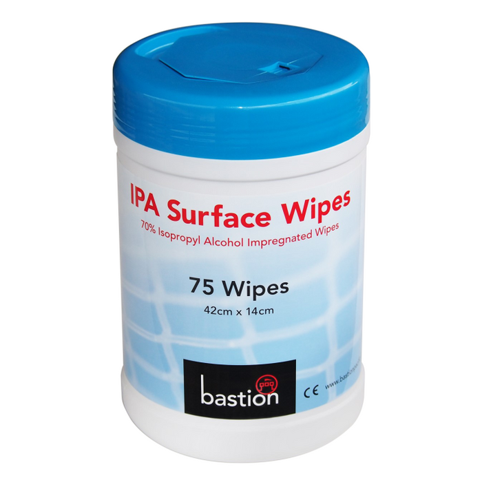 IPA(Isopropyl Alcohol, Purified Water) Surface Wipes 75 x SHEETS/CANISTOR 12 x CANISTORS/CTN