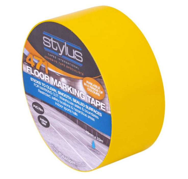 PVC Indoor Floor Tape Yellow 48mm