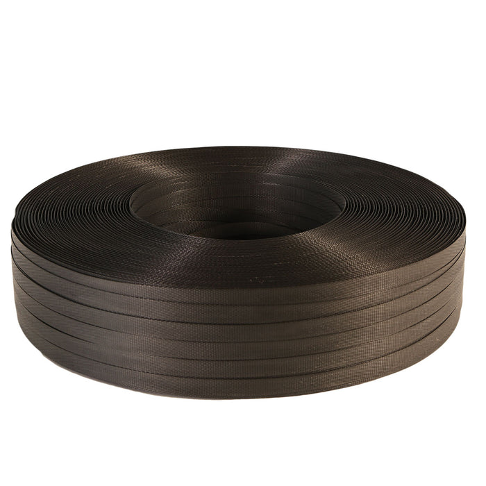 Black Heavy Duty PP Strapping 400kg Break Load 19mm x 1000m 0.9mm