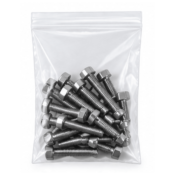 Clear Heavy Duty Ziplock Resealable Bags 150mm x 230mm 100um