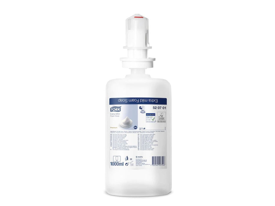Tork Extra Mild Foam Soap S4 - Clear  Unscented 1000ml x 6 Refills per case 2500 x Doses per refill