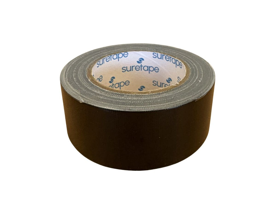 Surepak General Purpose Cloth Tape - Black 48mm x 25m