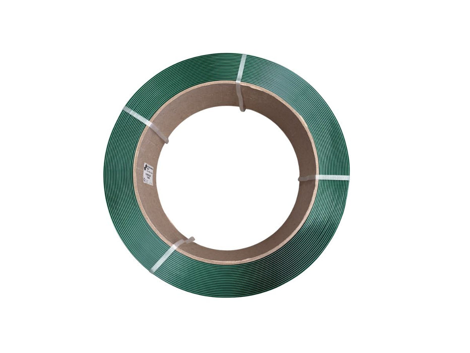 Green Smooth PET Strapping 710kg Break Load 19mm x 750m 1mm