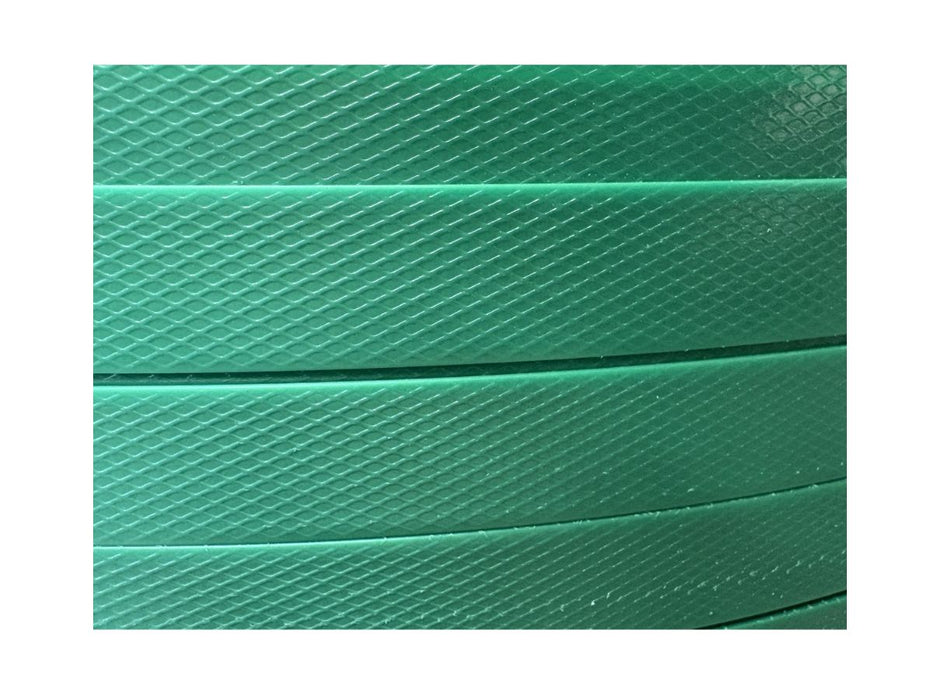 Green Embossed PET Strapping 520kg Break Load 16mm x 1100m 0.9mm